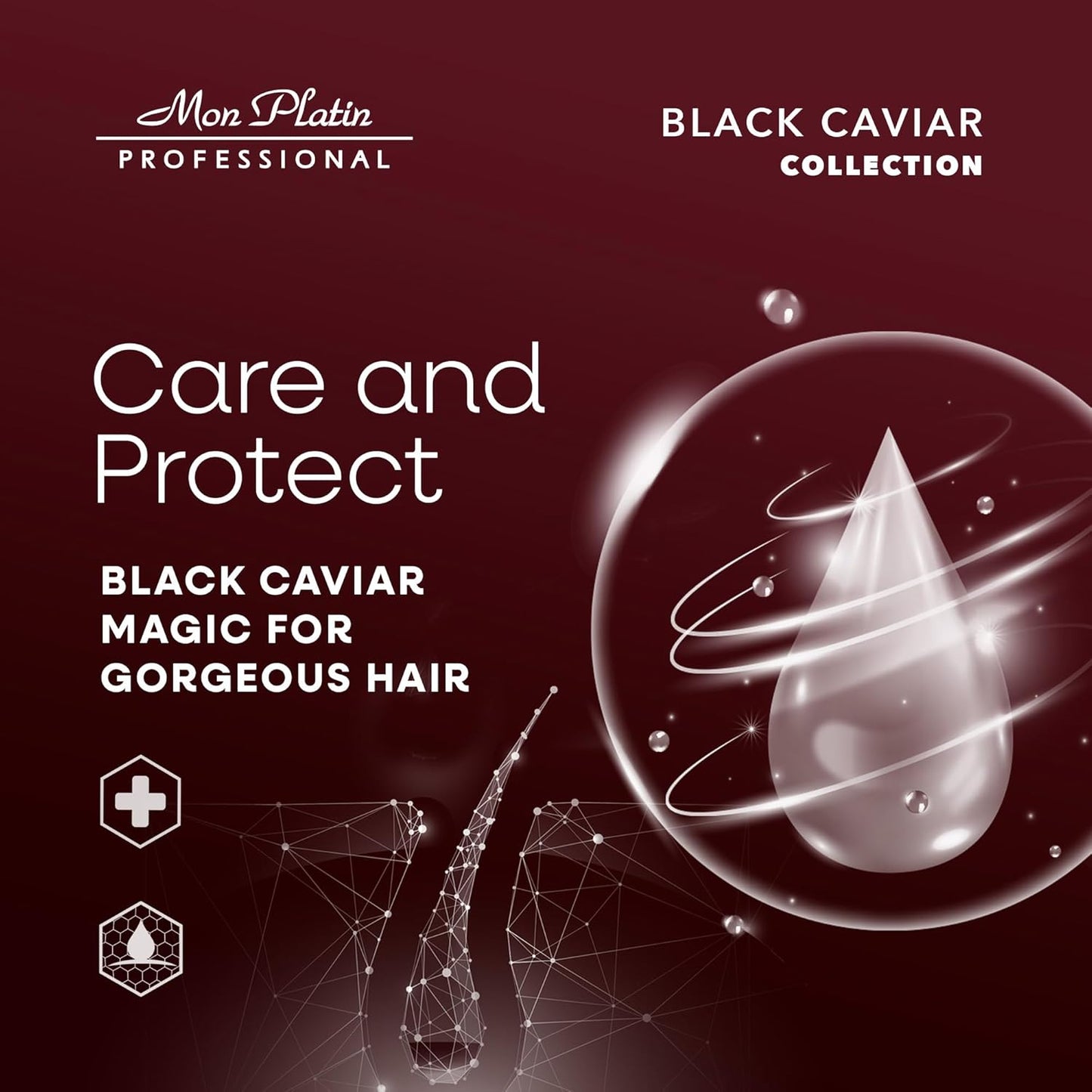 Mon Platin Volumizer Hair Mask, Serum & Shampoo Bundle – Gentle, SLS-Free Formula for Fine, Fragile Hair with Black Caviar & Silk Protein to Boost Volume and Strength Naturally