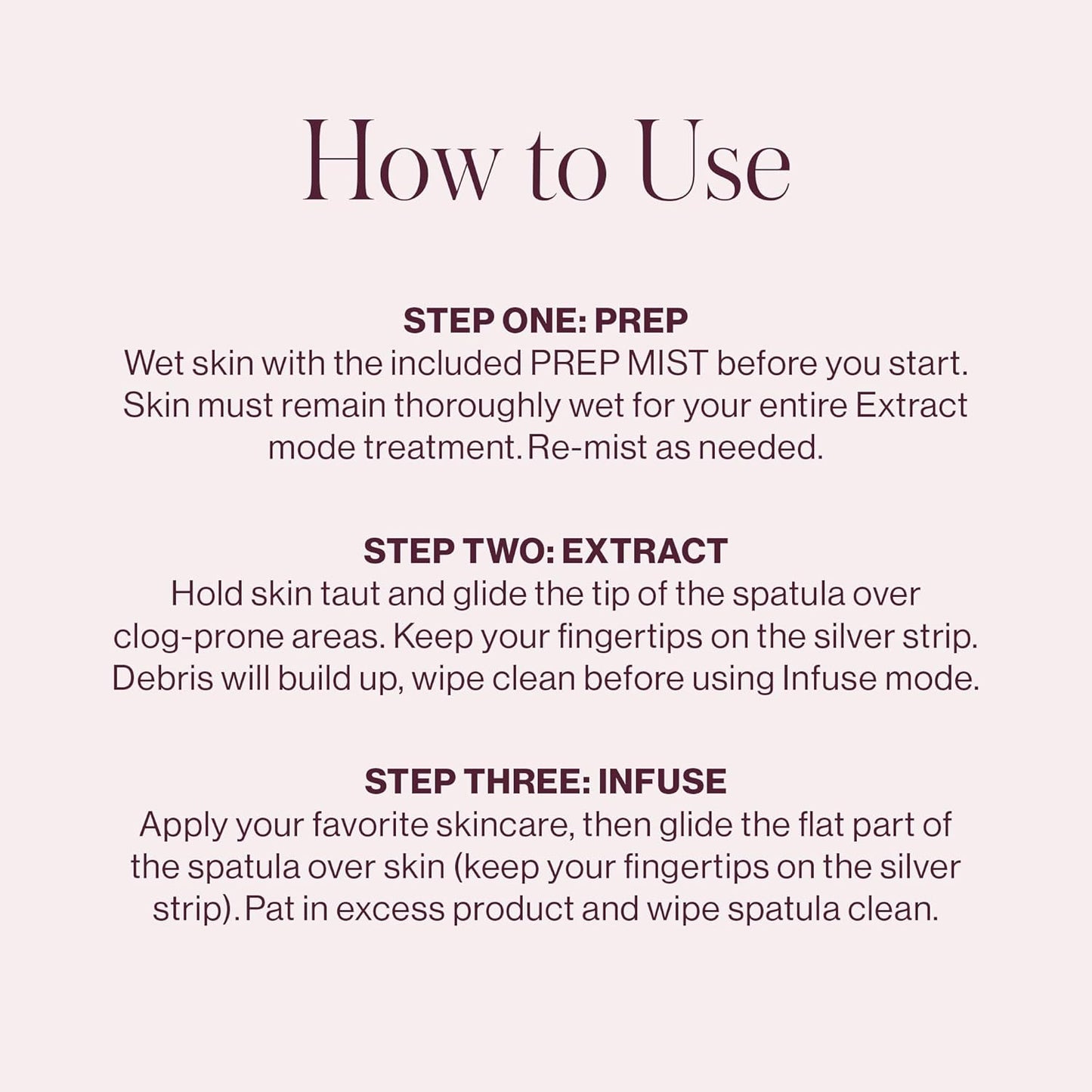 DERMAFLASH DERMAPORE+ Skin Care Device, Ultrasonic 2-in-1 Pore Extractor and Skincare Infuser, Blush