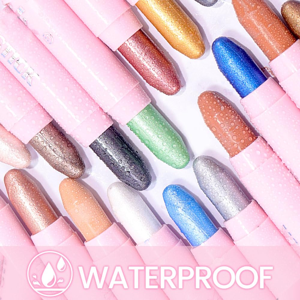 Kaely 2in1 Cream Eye Shadow Brightener Sticks for Eyes, Pencil Eyeshadow Applicator Stick Waterproof Pigmented, Eye Shadow Palette Highlighter Makeup, sombras para ojos, 19 Taupe Shimmer