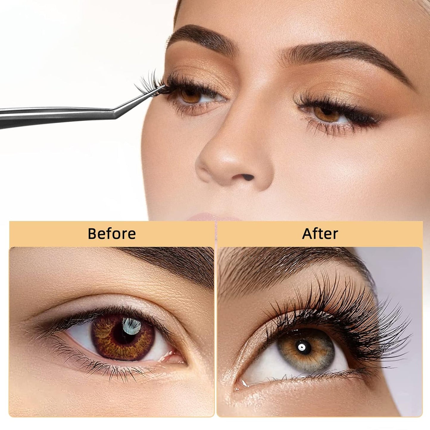 QUEWEL Cluster Lashes 240Pcs Individual Lashes 10D+20D C Curl Mix8-14mm Lash Extensions Clusters Lashes Soft&Natural False Eyelashes Individual DIY Eyelash Extension at Home(10D+20D C MIX8-14)