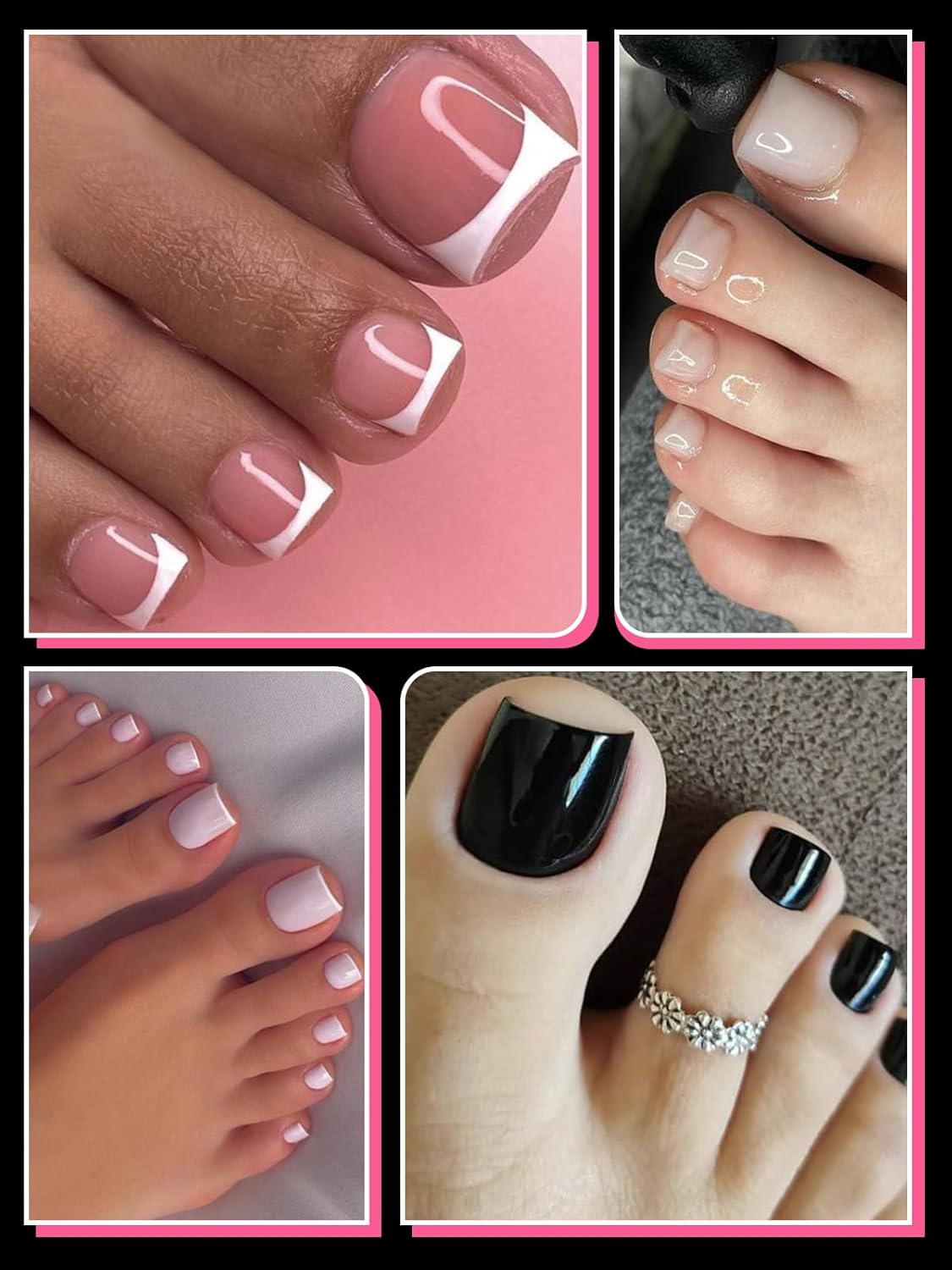 TOROKOM Poly Gel Nail Forms for Toes, Long Square Dual Forms, Toe Pedi Nail Extension Reusable Toe Nail Tips Mold, 120Pcs, 12 Sizes