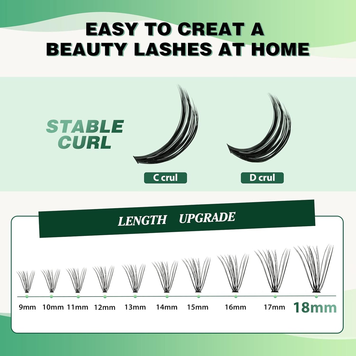 Lash Clusters 300Pcs Individual Lashes 20D 0.07C Curl 9-18MIX Lash Extensions Clusters Lashes Soft&Natural False Eyelashes Individual DIY Eyelash Extension at Home(20D-0.07C,9-18MIX)