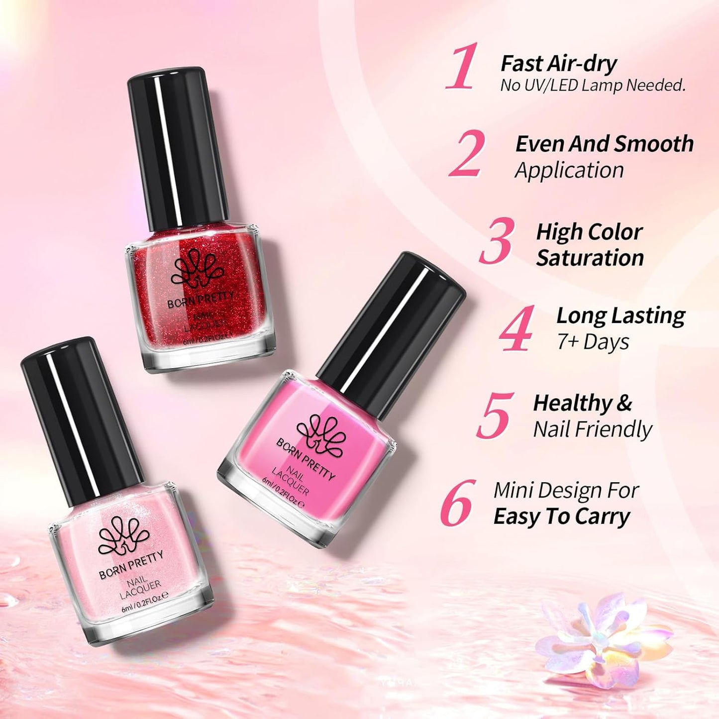 Born Pretty Fall Nail Polish Set, 15 Colors Quick Dry Nail Polish Kit Orange Yellow Brown Red Pink Silver Gold Glitter Color Changing Orange Nail Lacquer Glossy Fingernail Polish Manicure Set