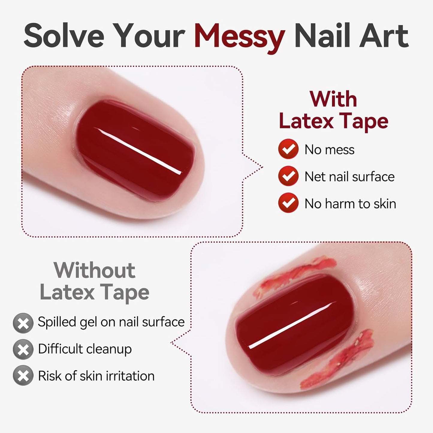 Born Pretty Liquid Latex for Nails,15ml Peel off Cuticle Guard for Nail Polish Air-Dry Liquid Latex Barrier Protector Nails Art Design