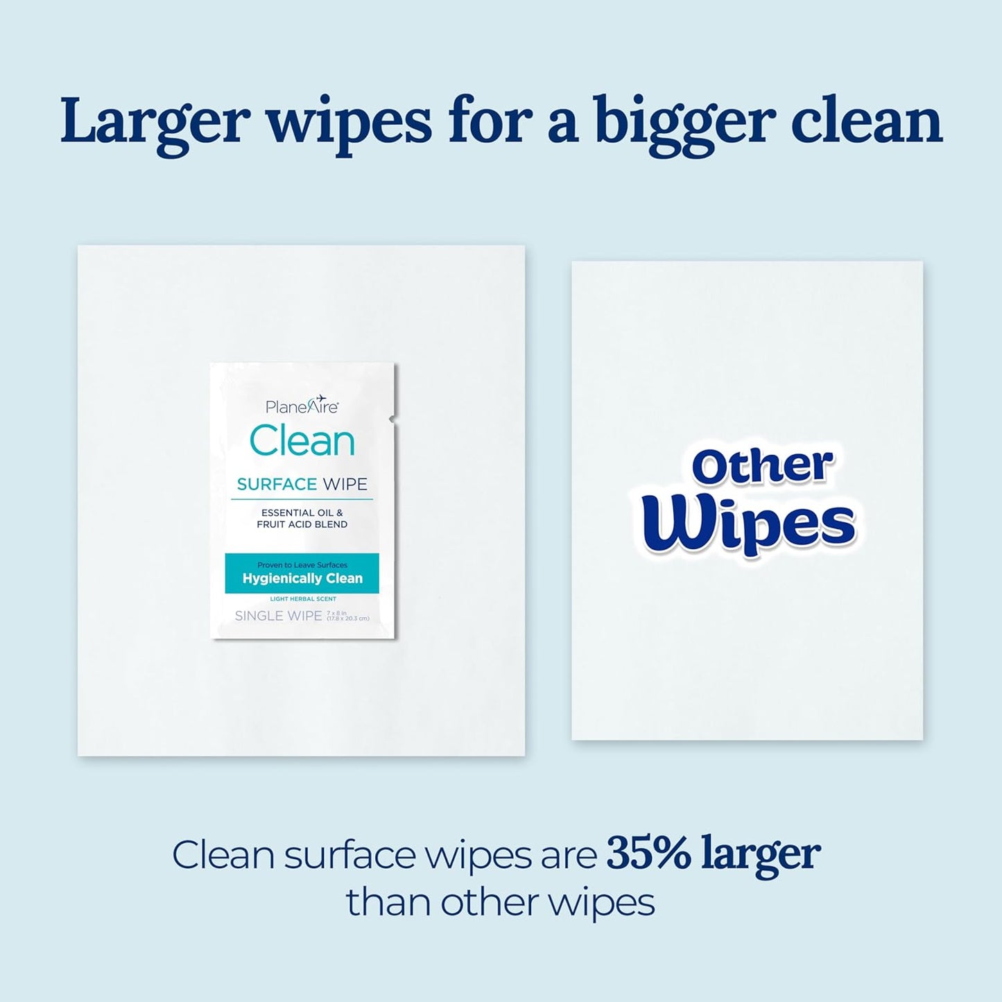 Clean Wipes | Surface Cleaning Wipes | Individually Wrapped Travel Wipes | All Purpose Cleaning Wipes | Airplane Travel Essentials | Travel Cleaning Supplies | On the Go Essentials | Essential Oils