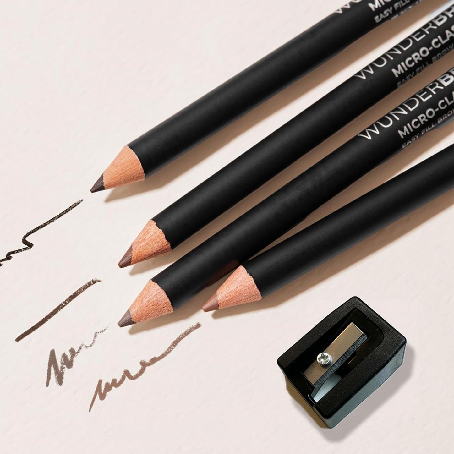 Wunderbrow Micro-Classic Brow Pencil, 2.5mm tip for precision filling, Sharpener Included, Vegan and Cruelty Free (Taupe-Grey)