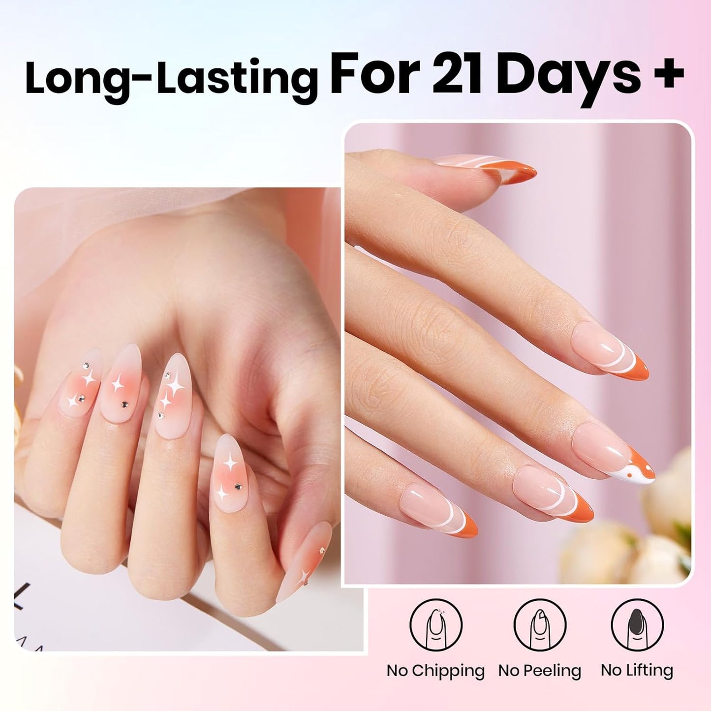 Beetles Hema Free Gel Top and Base Coat with Matte Top Coat Set, 3Pcs for Gel Nail Polish Soak Off UV LED Long Lasting Glossy & Matte Finish Nail Art Essentials