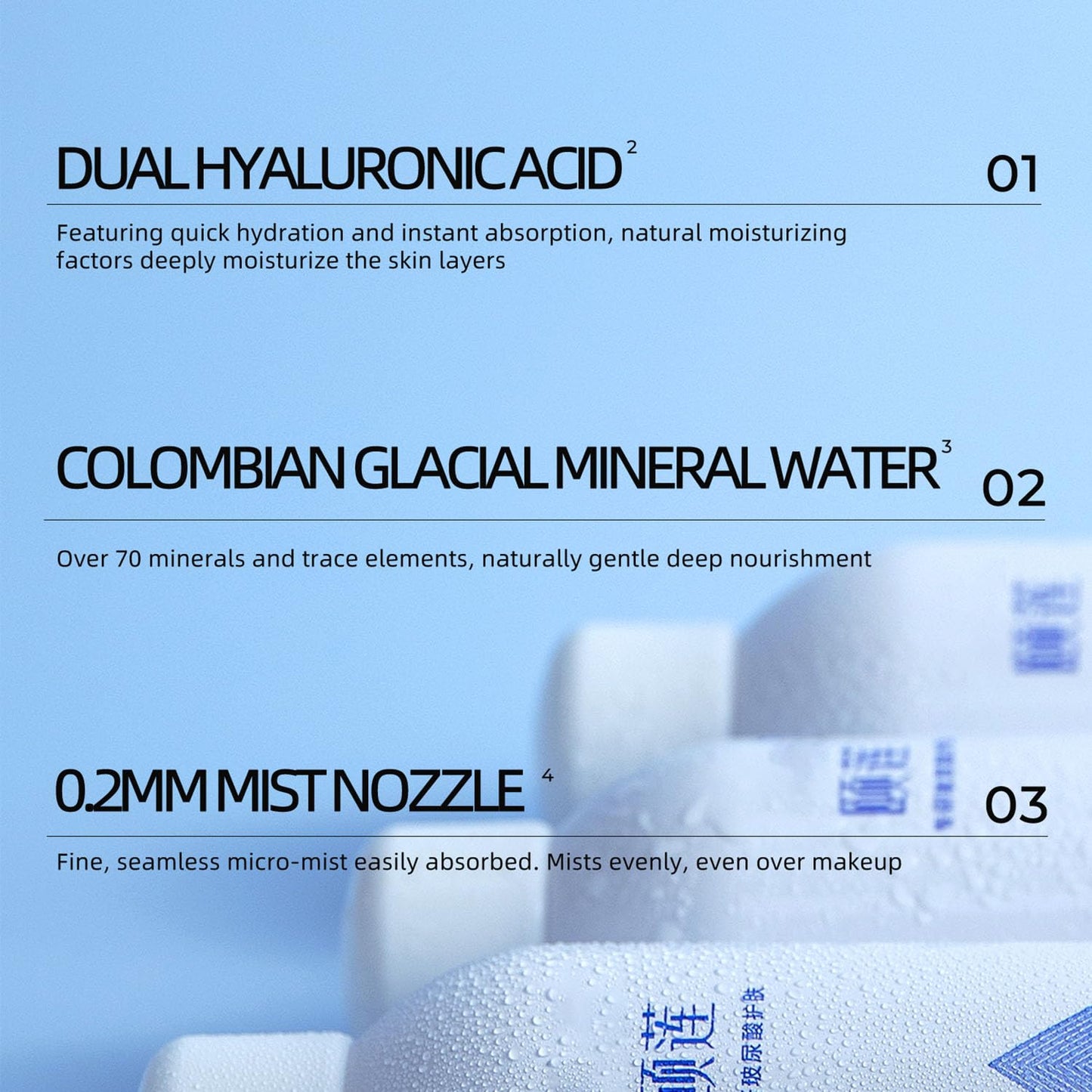 YILIAN Face Mist Natural Facial Spray with HA, Soothing and Calming Sensitive Skin, 10.14 fl. oz. 2 Packs