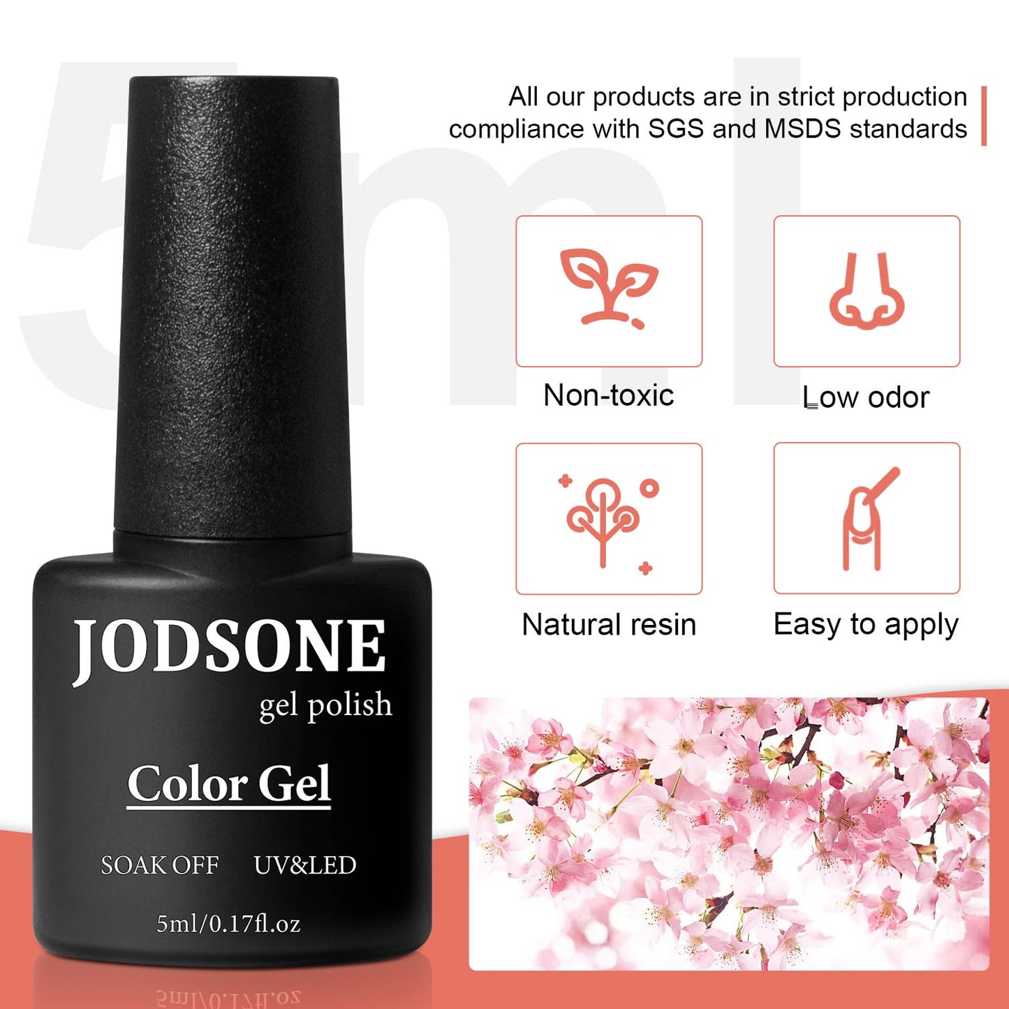 JODSONE Gel Nail Polish Kit with U V Light 32 Colors with Base Coat Matte Glitter Top Coat Gel Nail Set Manicure Salon Tools