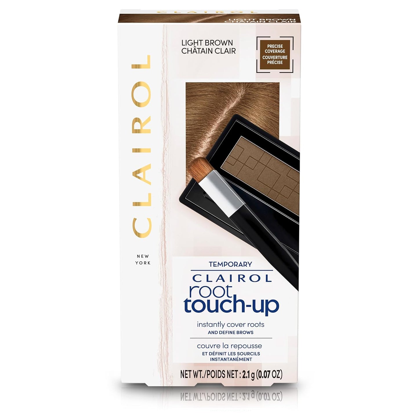 Clairol Root Touch-Up Temporary Concealing Powder, Light Brown Hair Color, Pack of 1