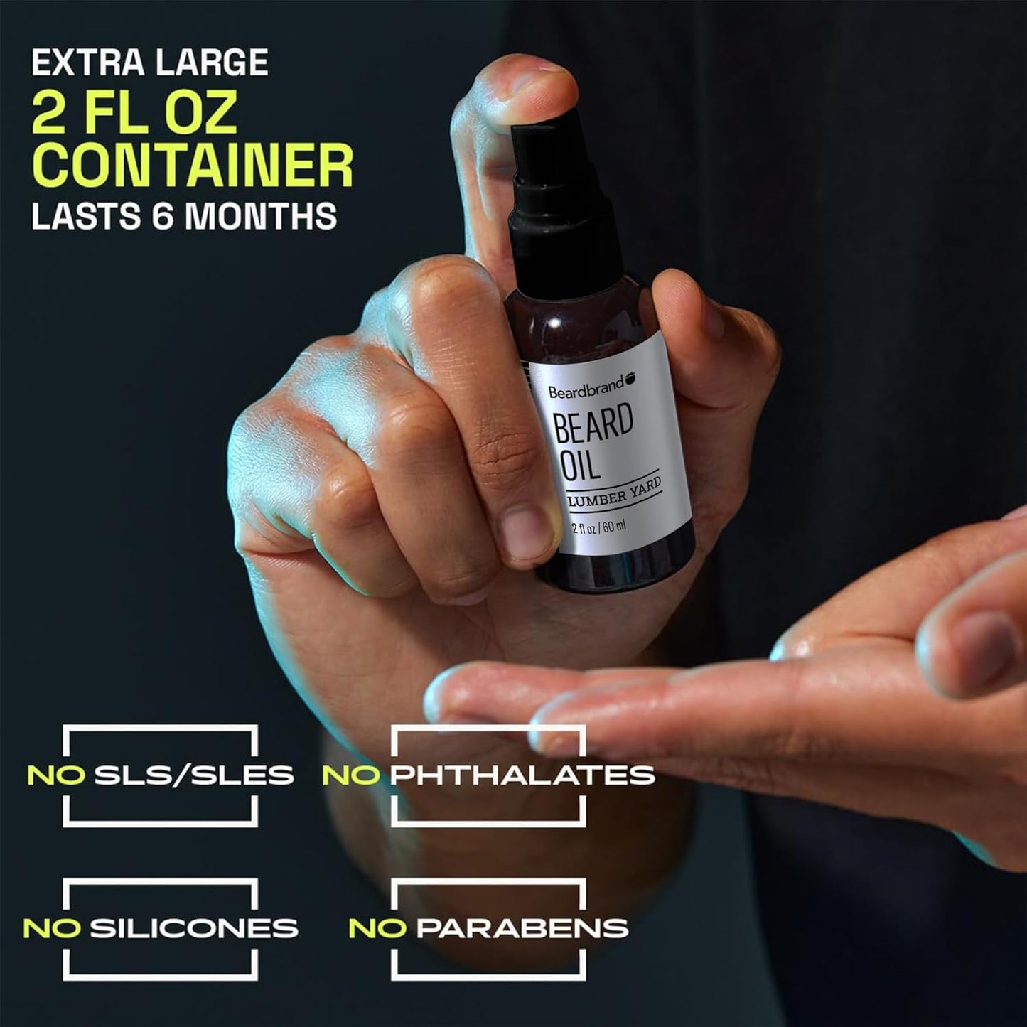 Beardbrand Beard Oil for Men with Jojoba & Vitamin E – Softens Stubble, Conditions Skin & Promotes Beard Growth | Sandalwood & Cedar Oil Scent | 2 fl oz