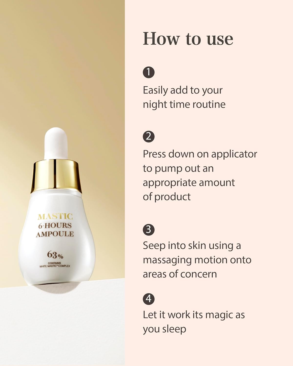 MASTINA Mastic Ampoule Serum Dropper Type (0.5fl oz, Pack of 2) White Mastic Complex 63%, Tranexamic Acid 2%, Niacinamide 5% - Face Serum for Firming, Hydrating, Radiant Glass Skin. Korean Skin Care