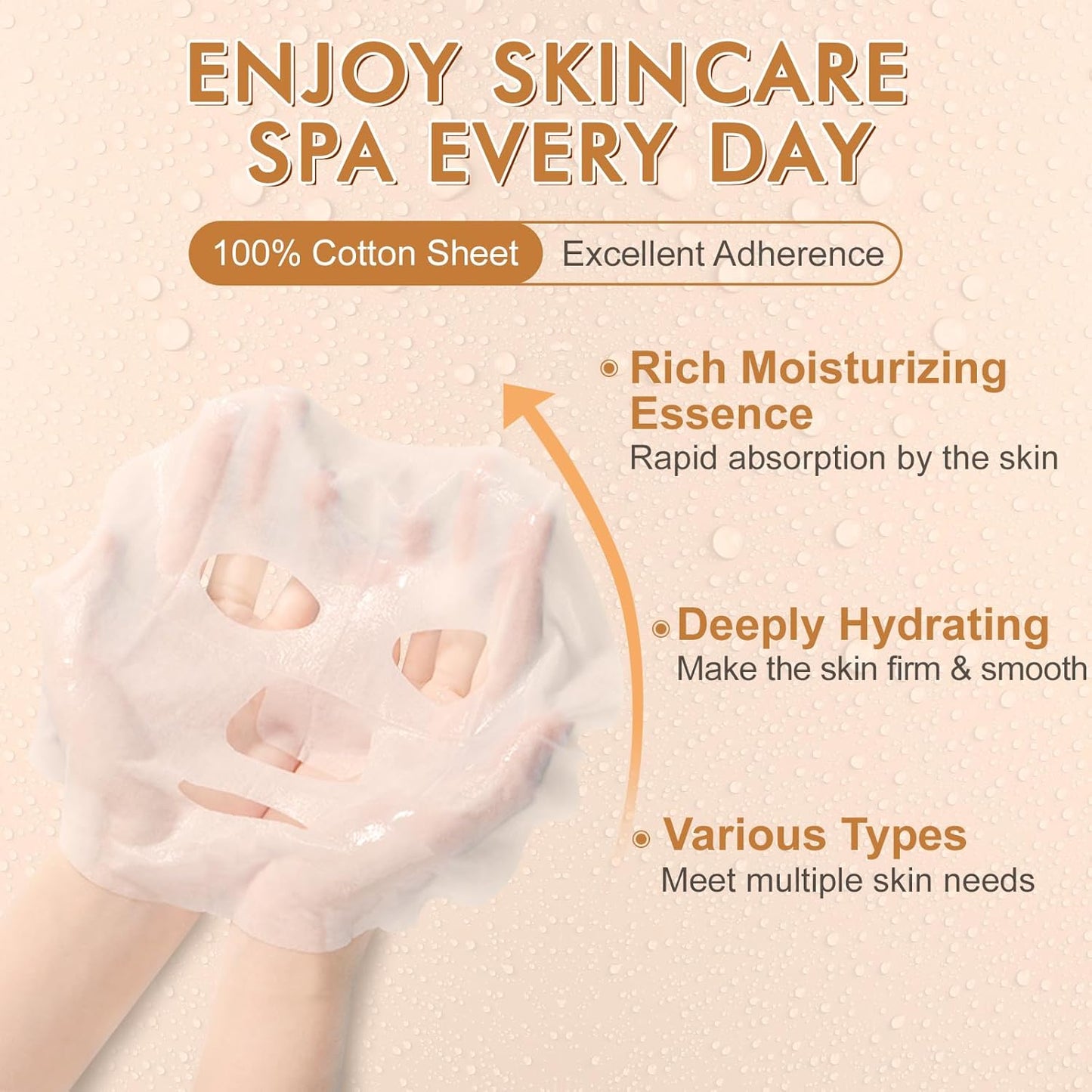 56 Pack Sheet Face Masks Skincare for Women, Hydrating Face Masks Suitable for Sensitive Skin, Bulk Facial Mask Gifts Set for Skin Care, Home Skincare Spa for All Skin Types