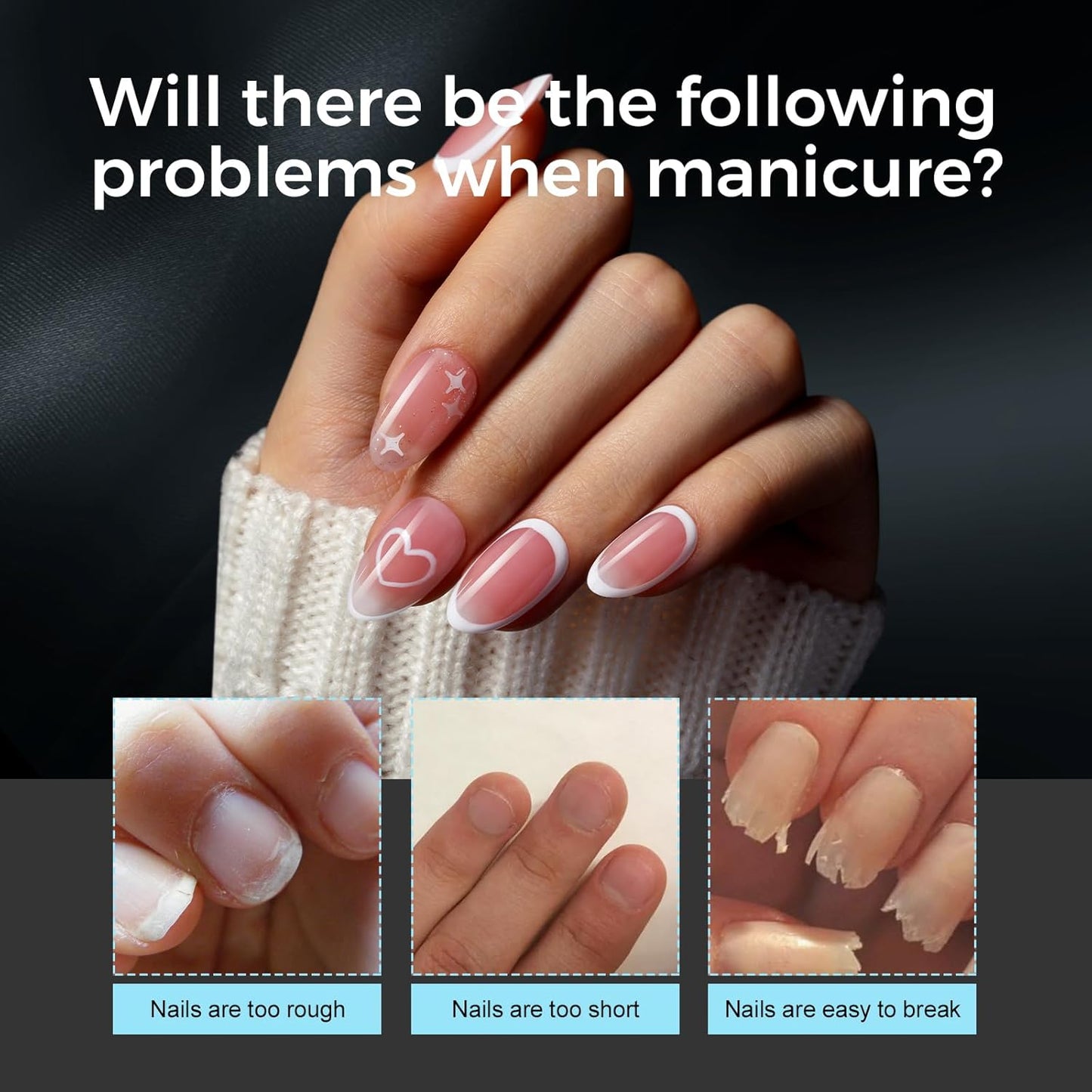 TOMICCA Short Almond Nail Tips, 15 Sizes 240Pcs Acrylic Nail Kit with Almond Nail Tips - Clear Press-On Nails for Extension, DIY Manicure Set, Gel & Acrylic Nail Tips Natural Fake Nails