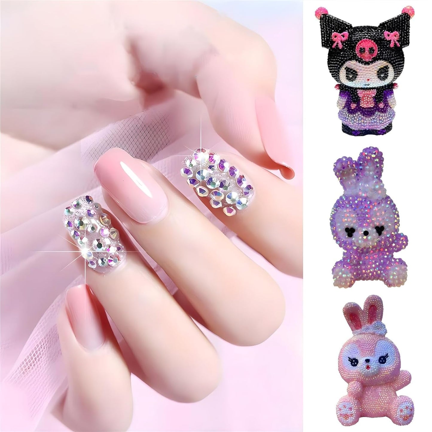 Flatback Rhinestones Round Gems for Nails Art and Crafts 2000Pcs SS16 4mm Glitter Crystals Stone DIY Bags Clothes Shoes (Silver)