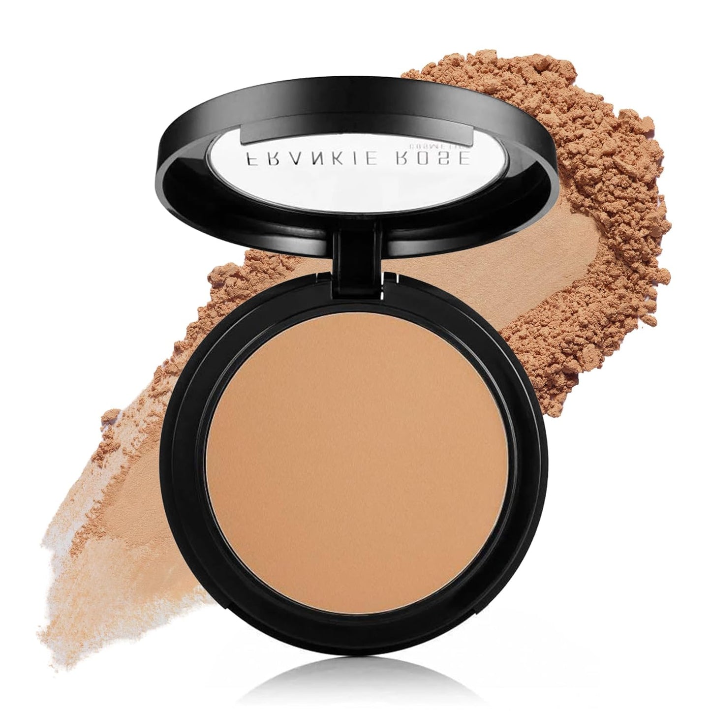 Frankie Rose Cosmetics Powder Foundation – Full Coverage Face Powder For Pores & Imperfections, Evens Out Skin Tone & Shine-Control | 58 Grams (Olive)