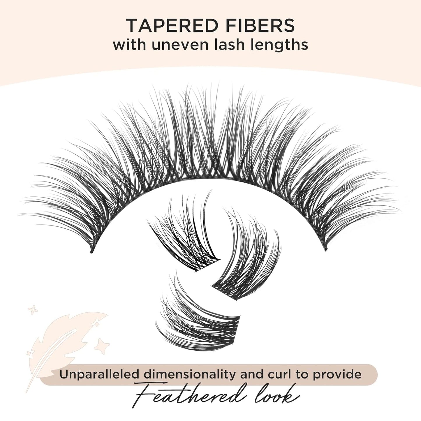 PopUp Lash Clusters 144 Pcs Cluster Lashes DIY Cluster Eyelash Extensions Mega Volume Reusable Individual Lashes Cluster Volume Look Super Thin Band & Soft(D10)