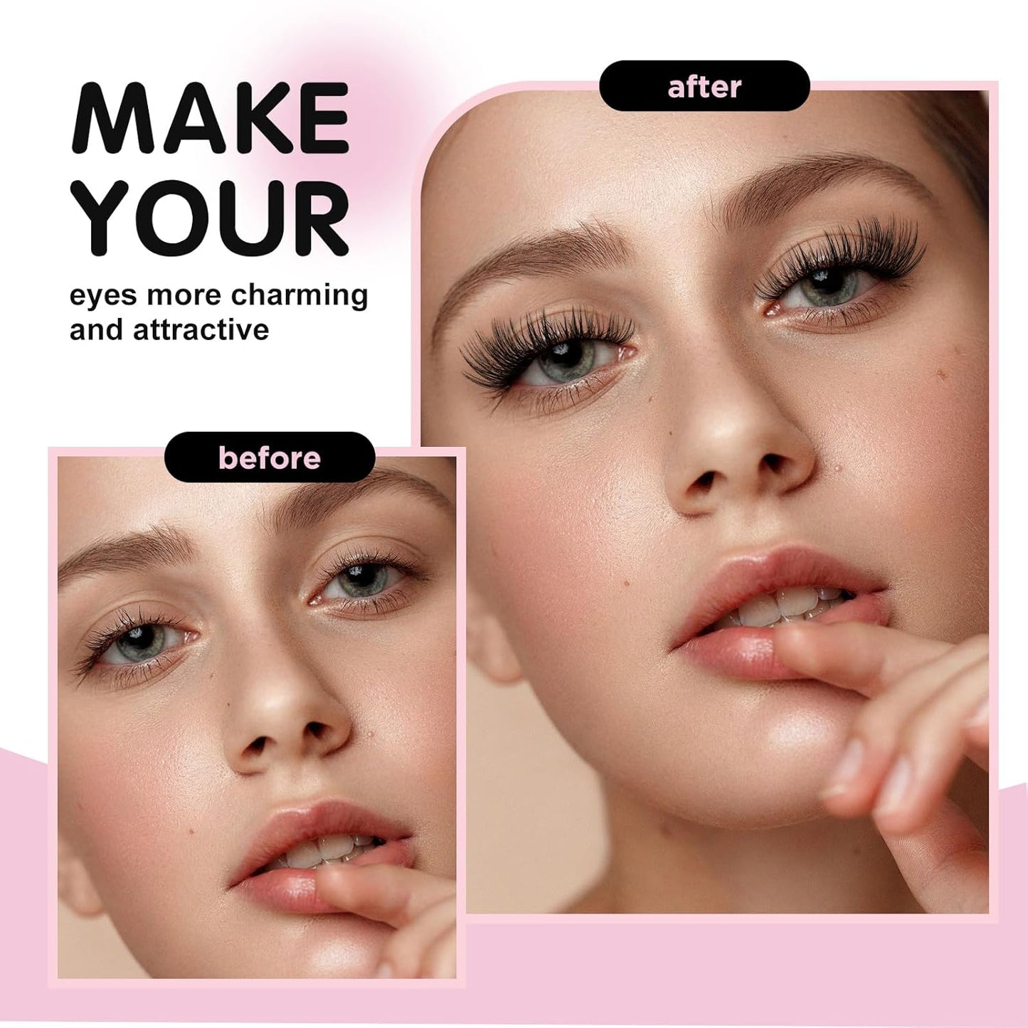 Lash Clusters kit 9-16mm DIY Lash Extension Kit 280 30D D Curl Lash Clusters 0.07D Natural Individual Lashes Clusters False Eyelashes Wispy Eye Lash Kits Extensions Kit