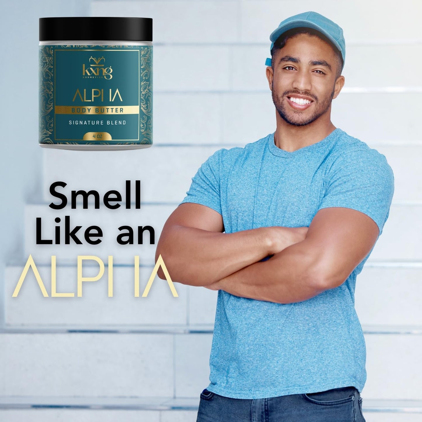 KXNG Cosmetics, Body Butter, Organic Skin Care for Men and Women, Body Moisturizer Lotions and Creams, Raw Shea Butter, Cocoa Butter, Mango, Coconut Oil, Hand, Foot, All Skin Types (Alpha)