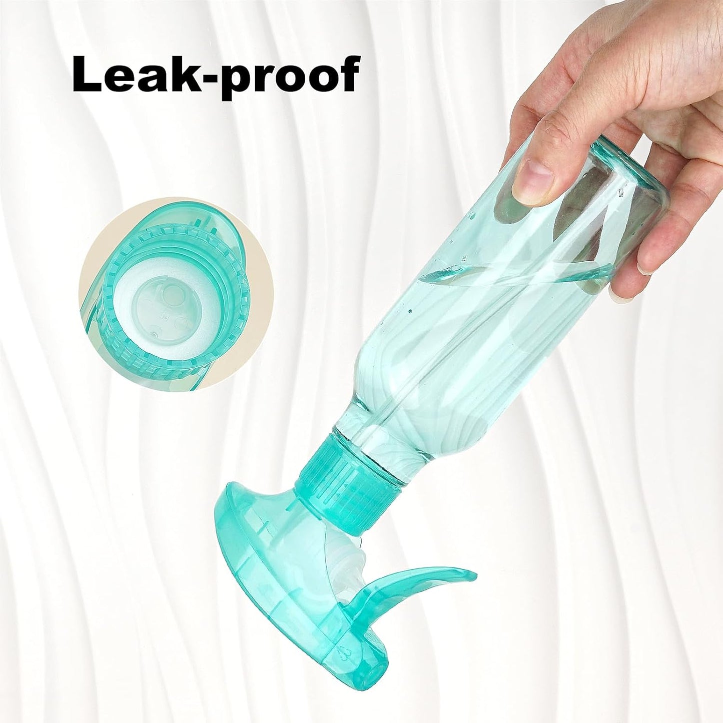 Cosywell Plastic Spray Bottles 8.8oz/260ml 2 Pack Refillable Container Empty Spray Bottle for Cleaning Mist/Stream Heavy Duty Water Spraying Bottle for Cooking Hair Care Essential Oils(Green)