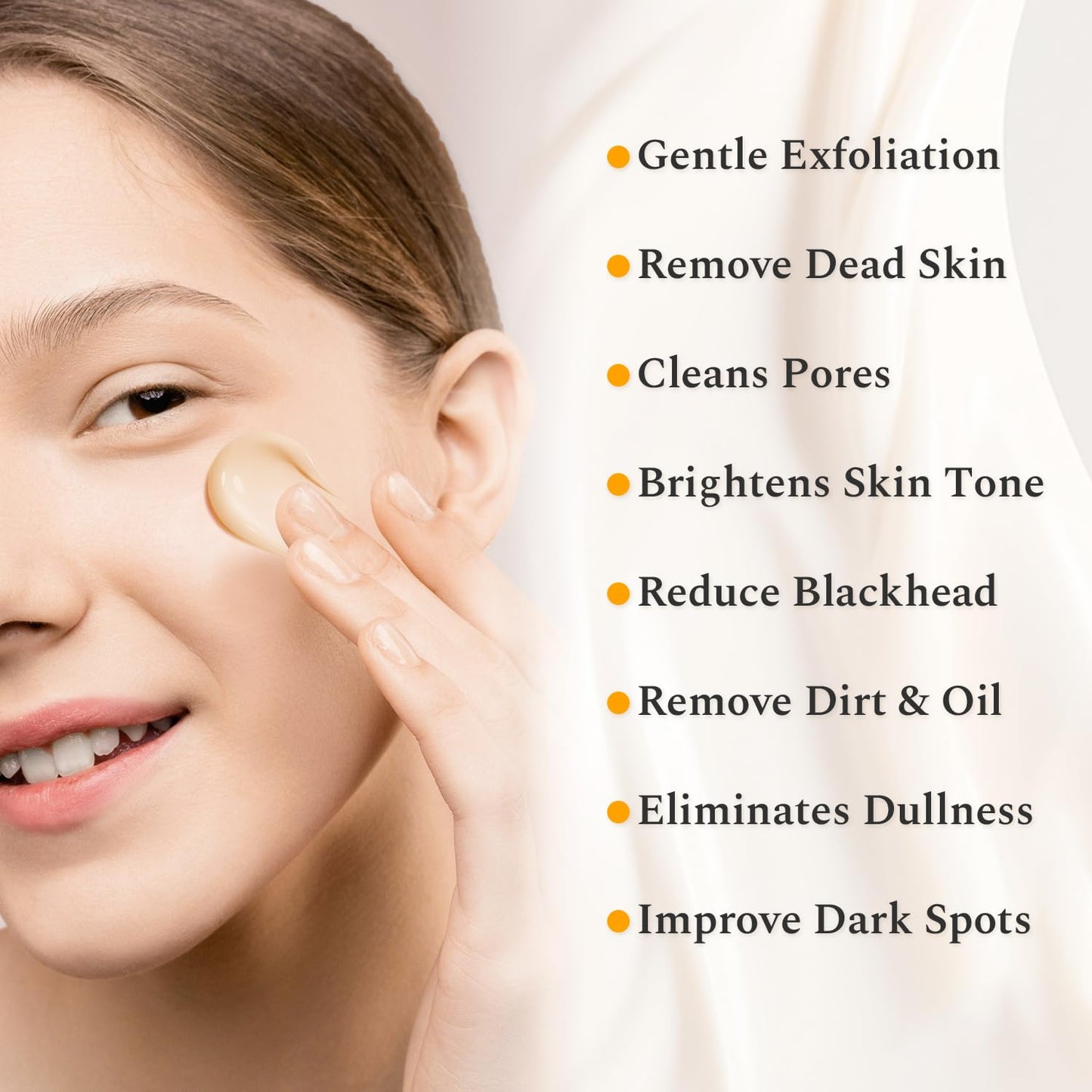 Vitamin C Face Scrub Face Exfoliator Scrub Brightening Facial Scrub Exfoliating Facial Wash Microdermabrasion Facial Scrub, Exfoliate Dirt and Dead Skin, Deep Clean Pores, 140g/5oz