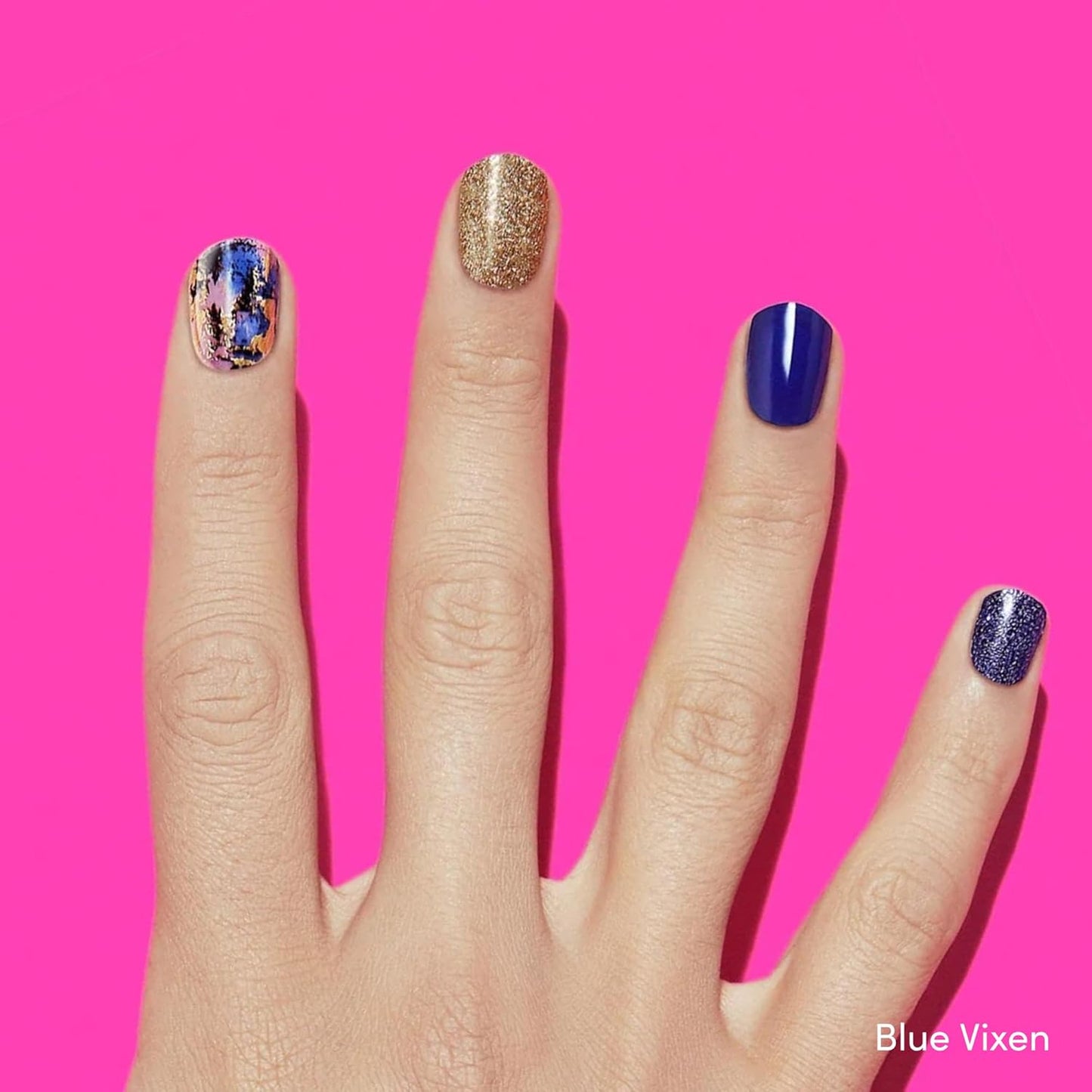 Dashing Diva Gloss Nail Strips Bundle - The Dark Marble Collection- Blue Vixen & Black Obsidian - UV Free, Chip Resistant, Long Lasting Gel Stickers - Contains 2 Sets