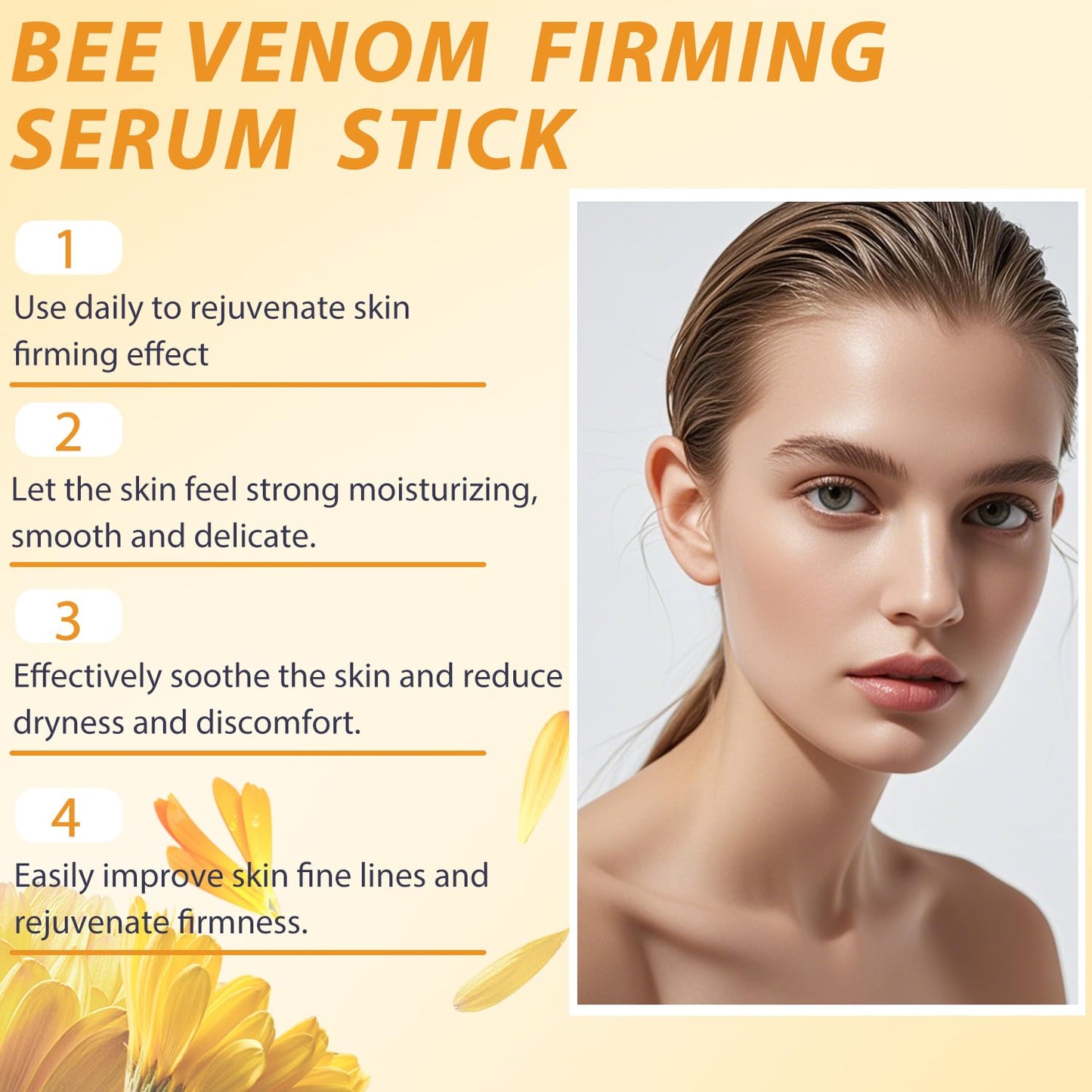 Bee Venom Firming Serum Stick 30g, Bee Venom Wrinkle Removal Serum Stick, Firming & Wrinkle-Reducing Cream, Hydrates & Nourishes Skin Firming Cream For Face and Body