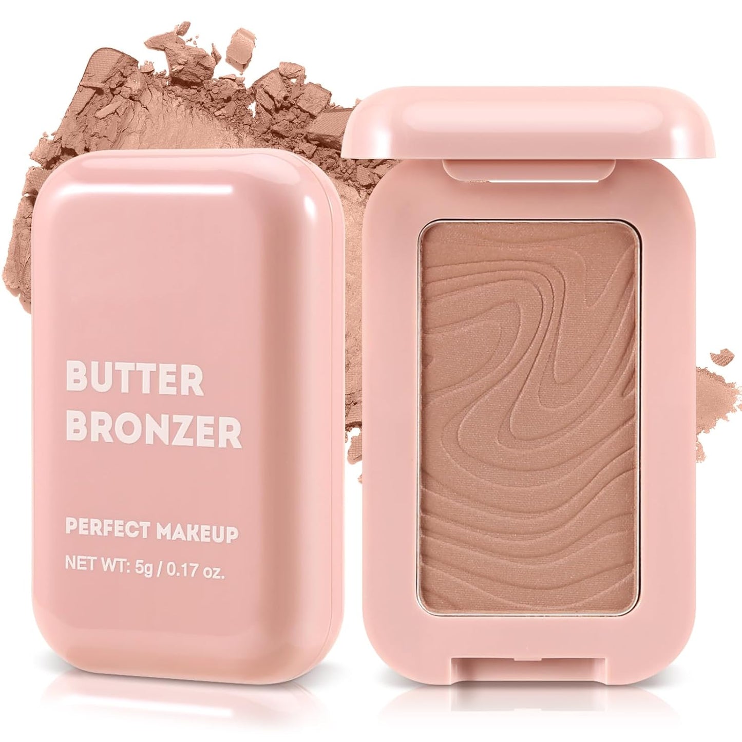 Boobeen Soft Matte Bronzer - Contour Palette for Face, Bronzing & Blush Powder, Long-lasting Buildable Bronzed Shimmer