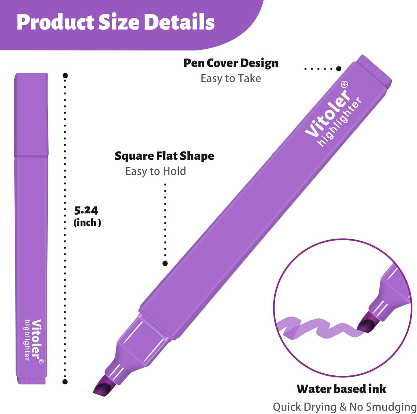 Highlighters,12pcs Aesthetic Pastel Highlighters, Chisel Tip Book Highlighter, Cute Pens with Chisel Tip, No Bleed Bible Highlighter Assorted Colors