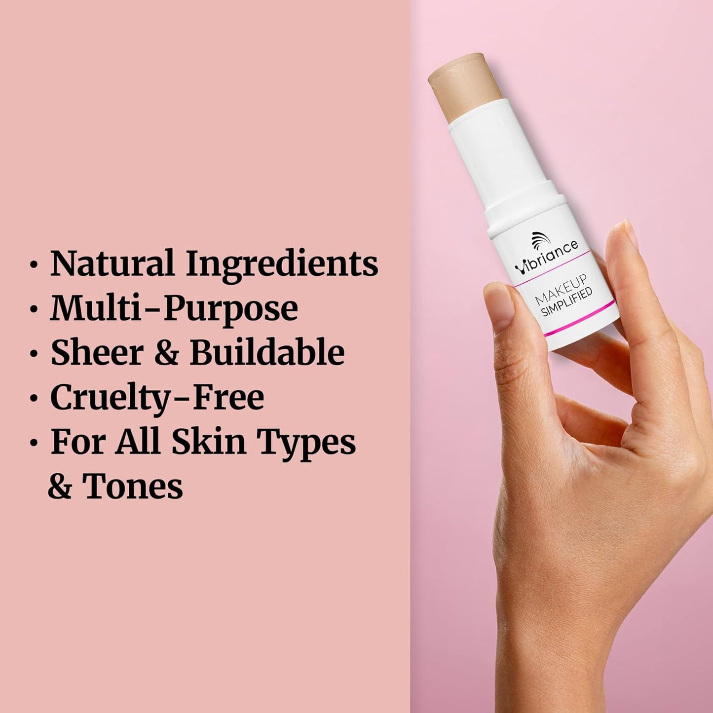 Vibriance Complexion Sticks - Foundation for Mature Skin - Sheer, Buildable Coverage Face Makeup Foundation for Older Women - 3-in-1 Base, Contour, Concealer - Beige