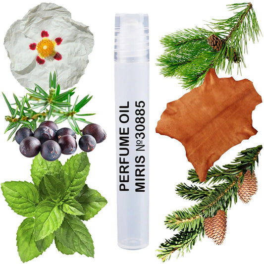 MIRIS Perfume Oil No. 30885, Inspired by Bv Pour Homme, Long-Lasting Men Roll-On, Rollerball 0.34 Fl Oz / 10 ml