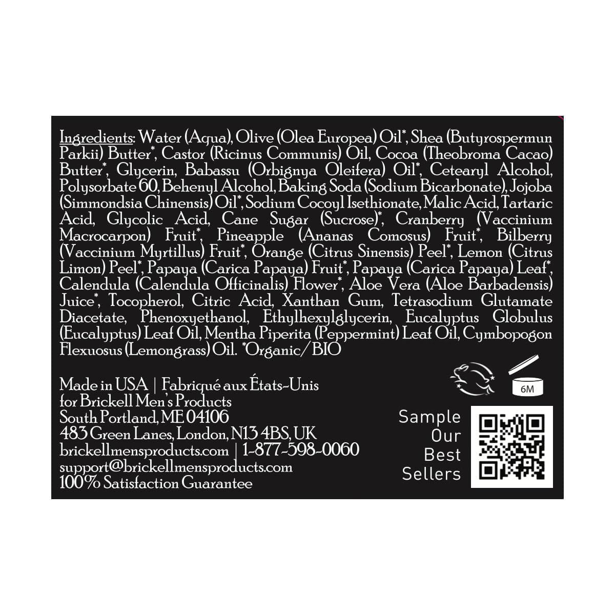 Brickell Men's Smooth Brushless Shave Butter for Men, Natural and Organic Smooth Shaving Butter to Fight Nicks, Cuts and Razor Burn, 5 Ounce, Scented