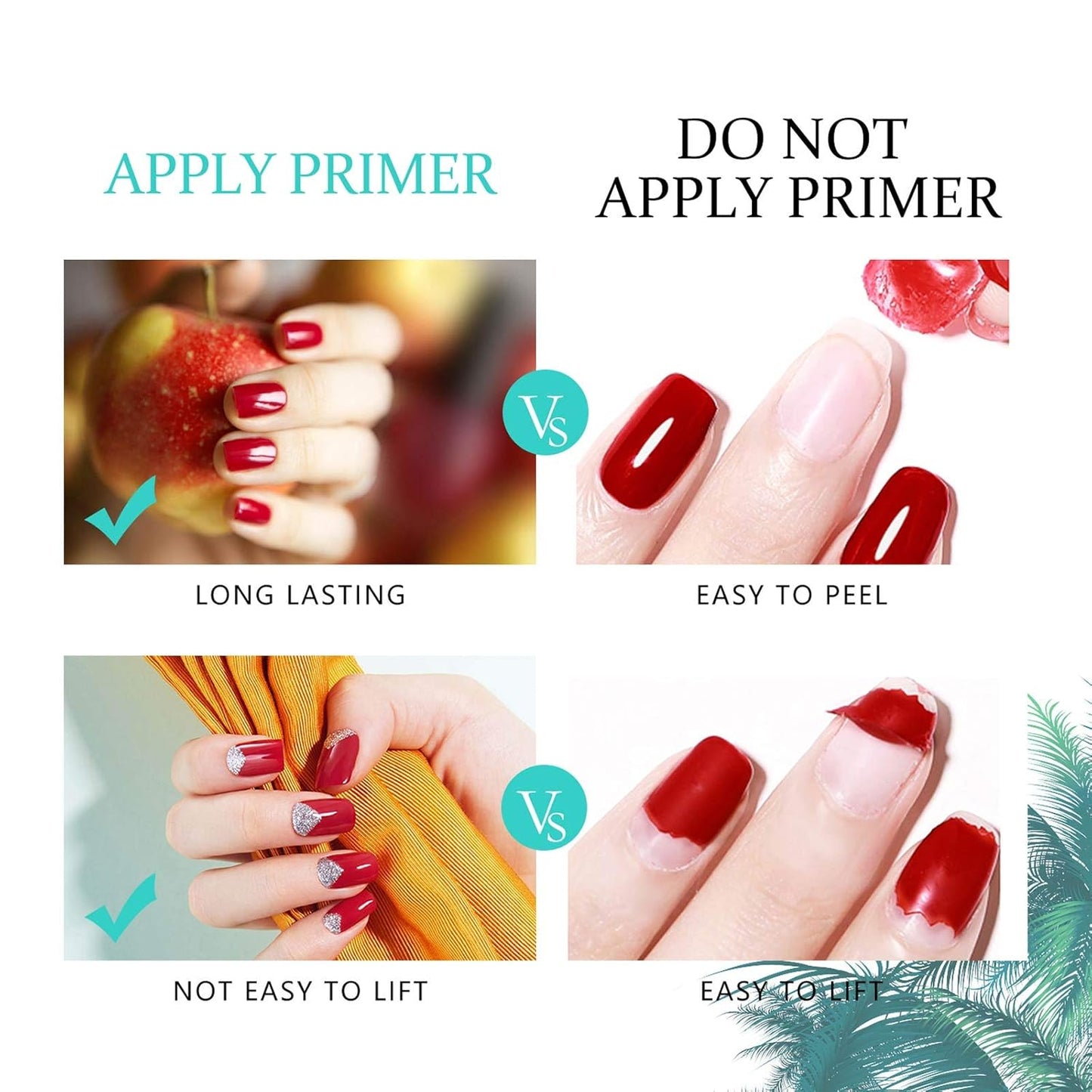 Gellen Nail Dehydrator and Nail Primer, Long-Lasting Air Dry (Acid Free) for Acrylic Powder and Gel Nail Polish, Superior Protein Bonding, 15ML / 0.5 oz Each