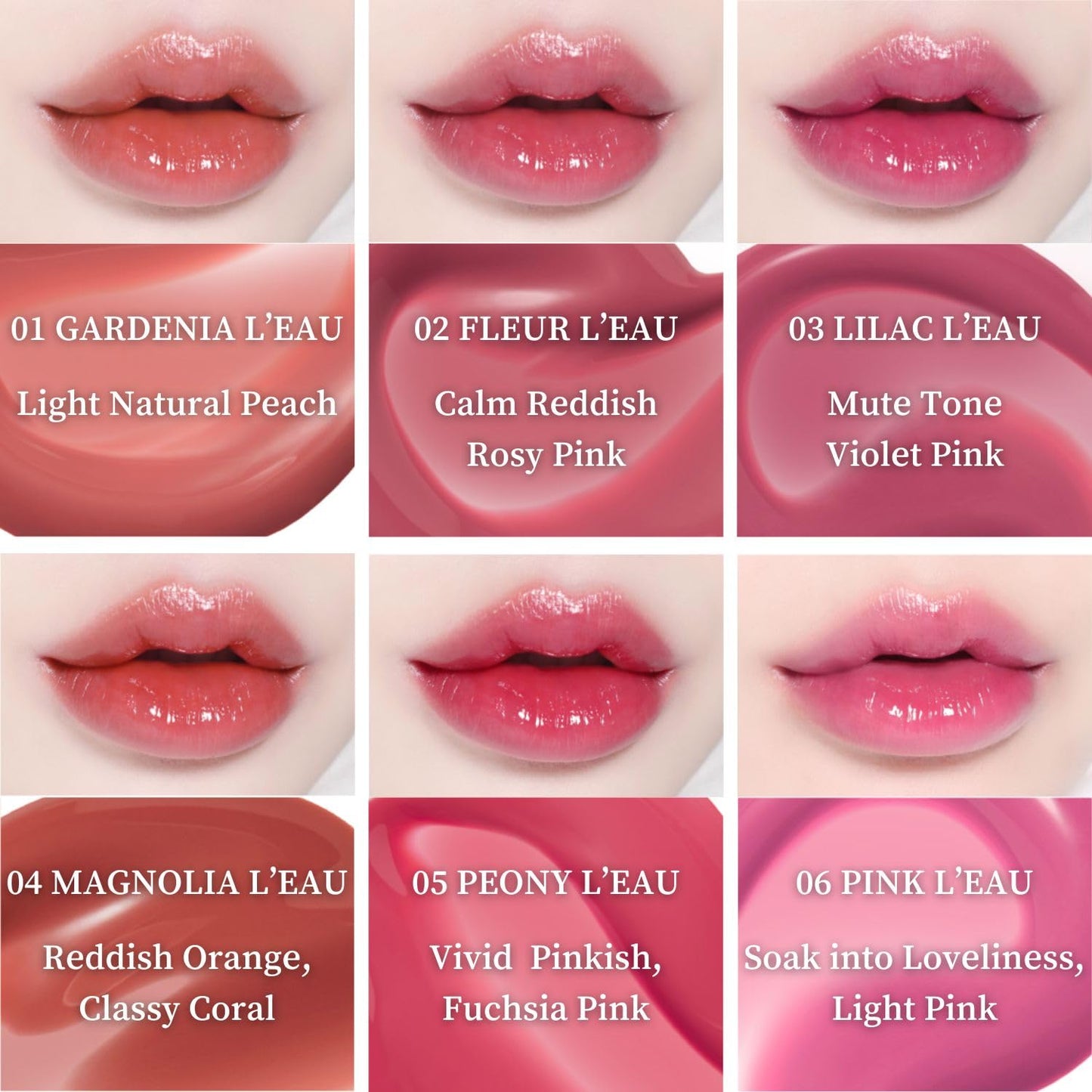 BBIA L’EAU Tint – Glossy & Glow Lip Stain, Watery Lip Tint, Non-Sticky, High Shine Finish, Long-lasting, Moisturizing, Lightweight, Natural, Daily Use, Vegan, Korean Lip Makeup (04 MAGNOLIA L'EAU)