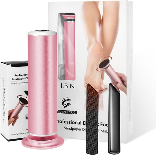 Electric Foot Callus Remover with Hand Callus Remover, Adjustable Speed Professional Electric Foot File Filer Sander Pedicure Tools for Feet Heel Dead Cracked Skin Women Men Use (Pink)