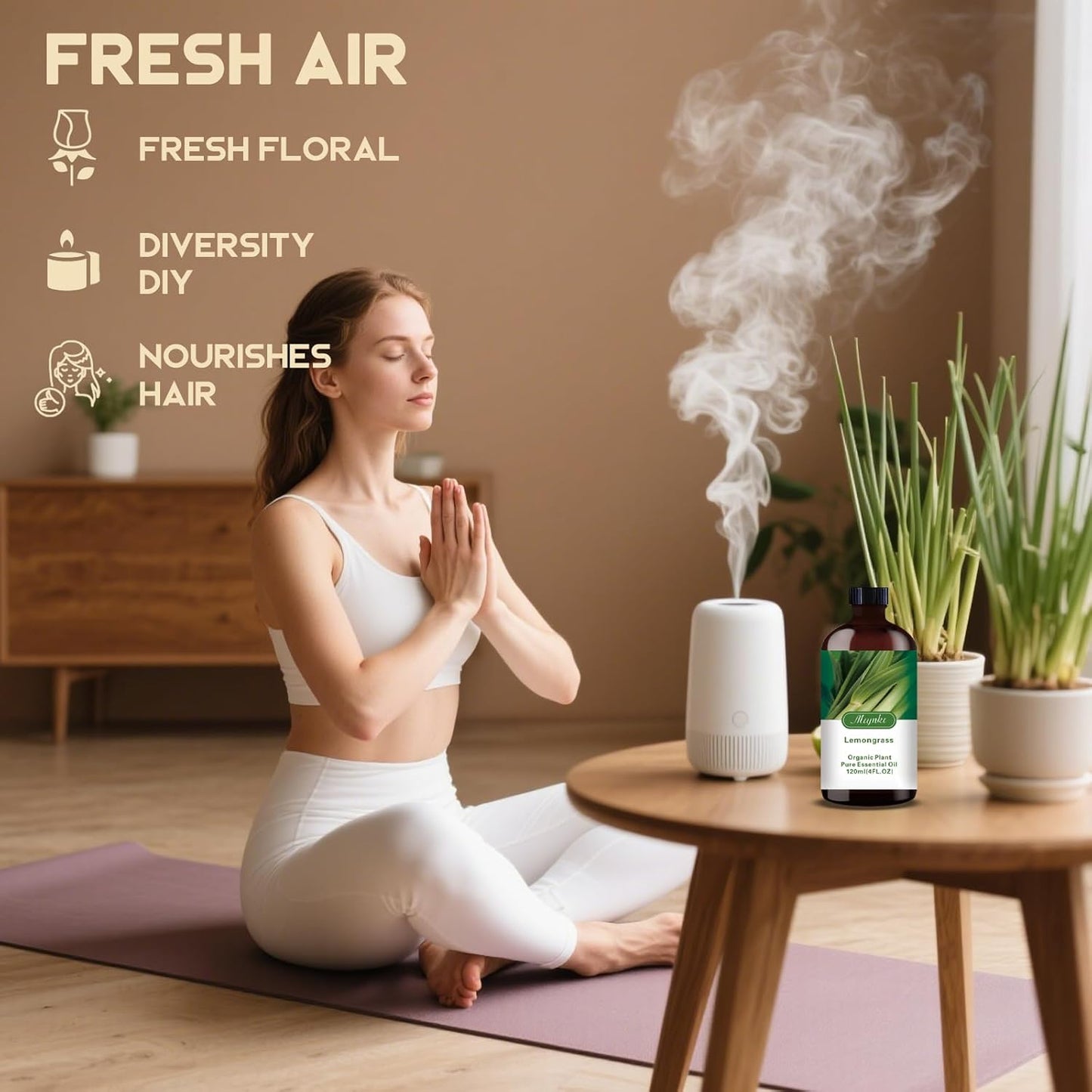 Lemongrass Essential Oil-Lemongrass Fragrance Oil 4.33oz (130ml)-100% Pure Natural Scent for Diffusers, Candles, Soap Making & Aromatherapy-Relaxing Home & Gift Essential Oil for Bath, Massage