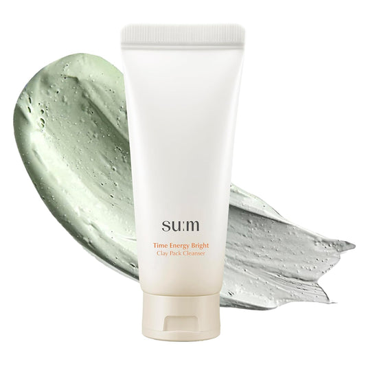 SU:M One Minute Clay Mask - Pore Cleanser & Hydrating 2-in-1 Korean Face Mask and Facial Cleanser for Blackheads, Exfoliation & Smooth Skin, 5.07 fl oz