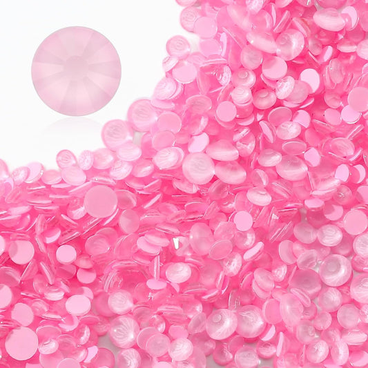 Mocha Rose Flatback Rhinestones, Glass Rhinestones for Nail Art and Craft, Glue Fix, Loose Crystal Gemstones(Mocha Rose, SS10, 1440pcs, 2.7-2.8mm)