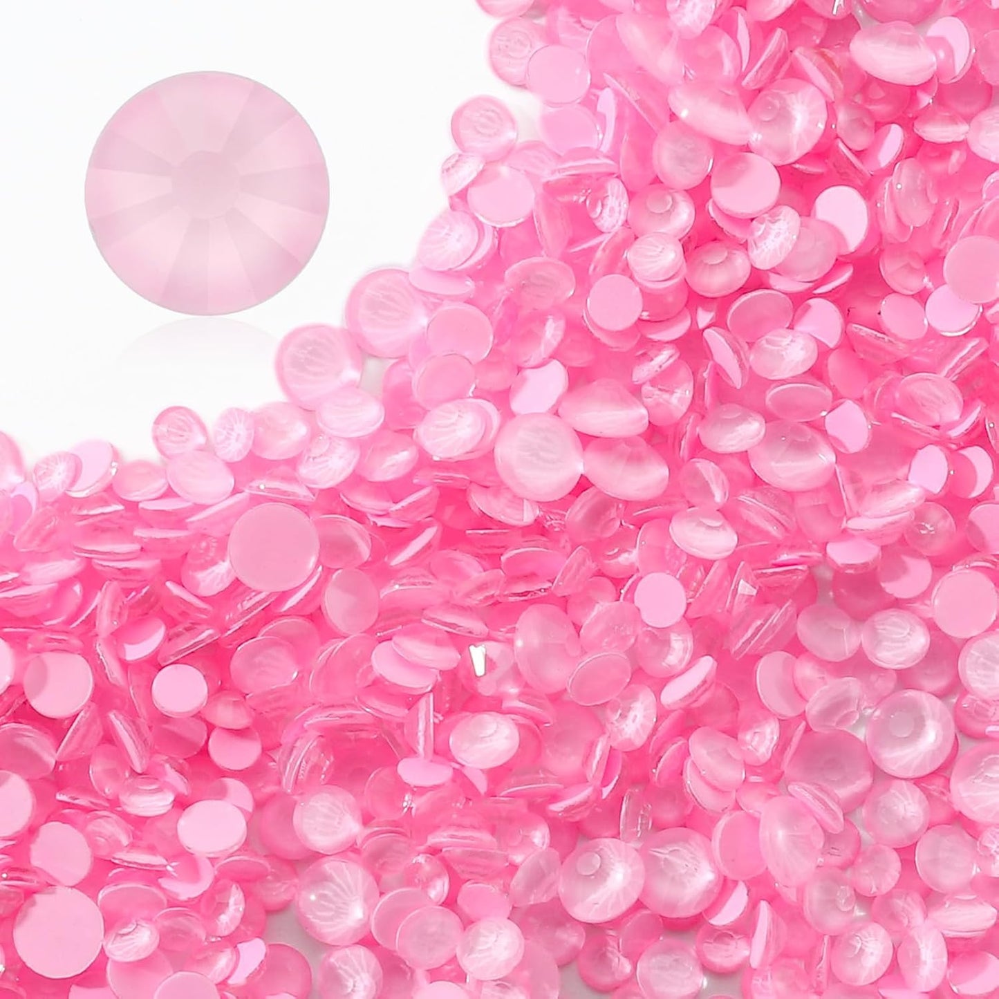 Mocha Rose Flatback Rhinestones, Glass Rhinestones for Nail Art and Craft, Glue Fix, Loose Crystal Gemstones(Mocha Rose, SS30, 288pcs, 6.4-6.6mm)