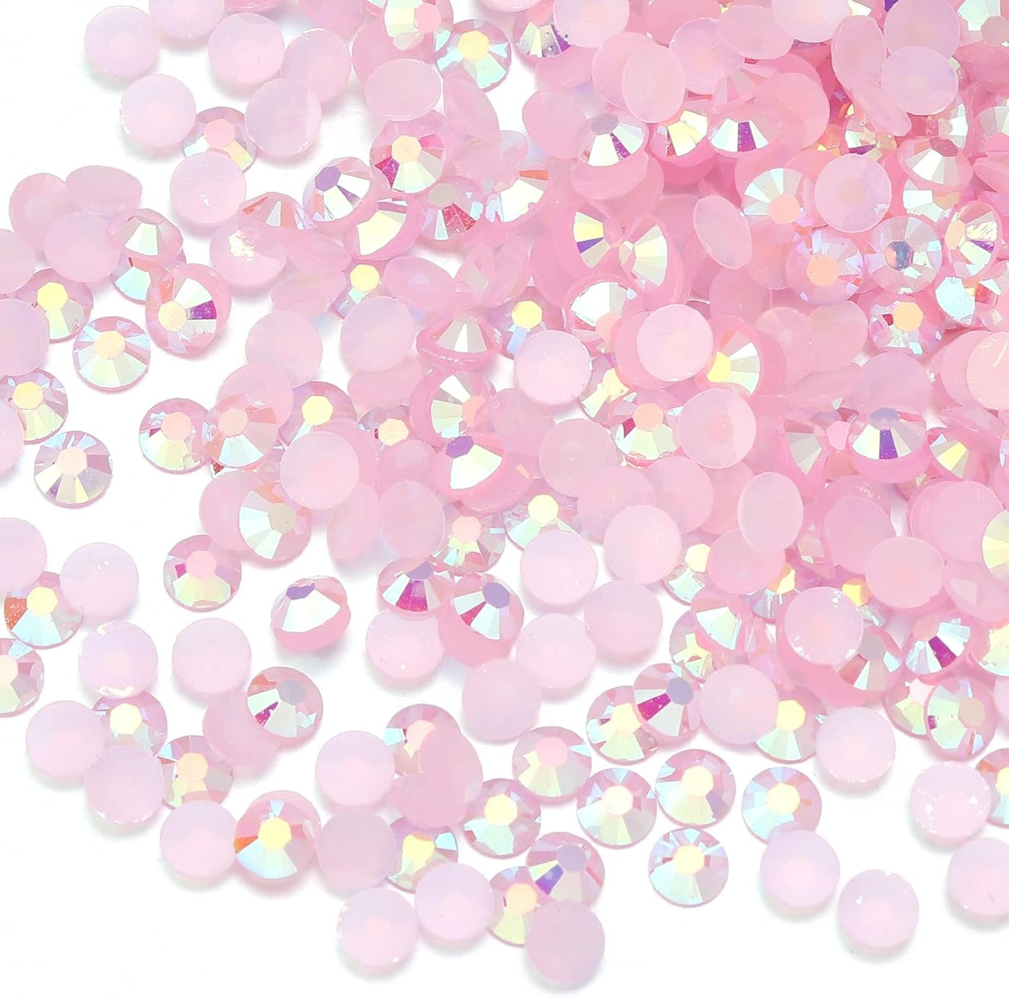 Multi Size 3mm 4mm 5mm Rhinestones Set for Nails Crafts Champagne Non Hotfix Rhinestones Nail Gems Rhinestone Jelly AB&Round Flat Back Resin Rhinestone for Makeup Clothes Shoes Eyes Bottles Crafts