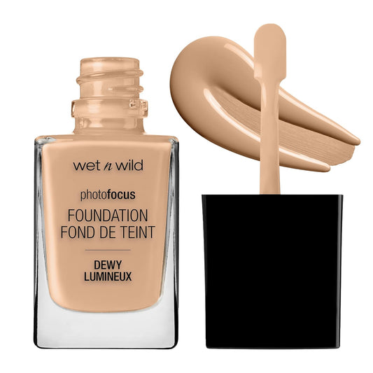 wet n wild Photo Focus Dewy Liquid Foundation Makeup, Classic Beige