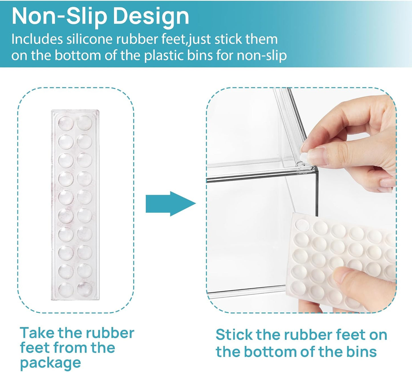 Vtopmart 8 Pack Clear Small Stackable Storage Drawers,Acrylic Bathroom Makeup Organizer,Plastic Storage Bins For Vanity, Undersink, Kitchen Cabinets, Pantry, Home Organization