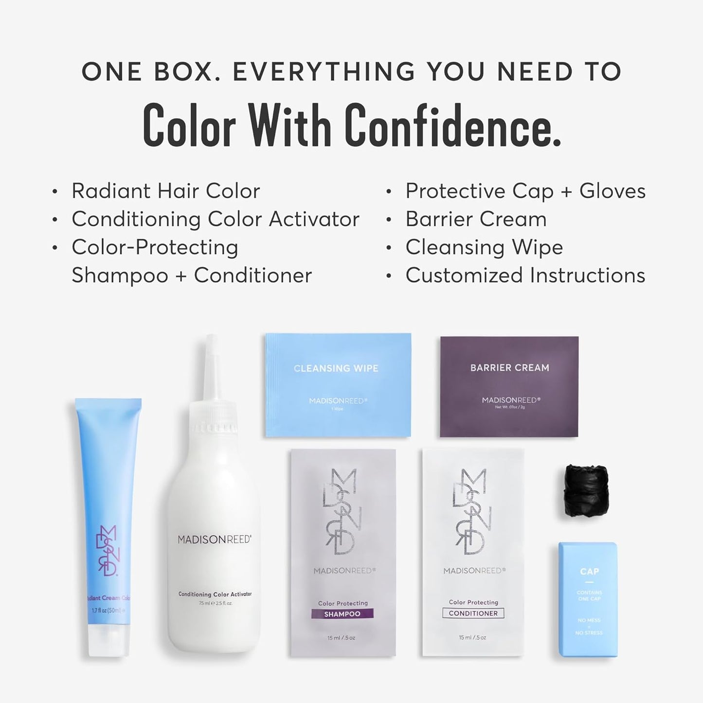 Madison Reed Radiant Hair Color Kit | 3NNA Cool Black-Brown with Ash Undertones (Positano Black) for 100% Gray Hair Coverage | Dimensional Permanent Hair Dye | PPD-Free & Ammonia-Free | 1 Pack