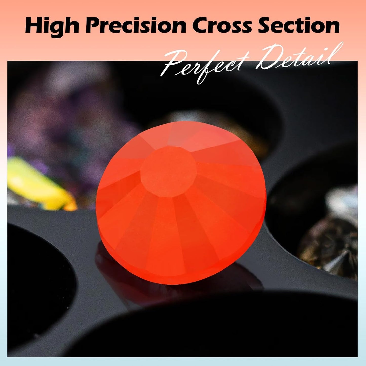 Neon Hyacinth Flatback Rhinestones, Glass Rhinestones for Nail Art and Craft, Glue Fix, Loose Crystal Gemstones(Neon Hyacinth, SS30, 288pcs, 6.4-6.6mm)