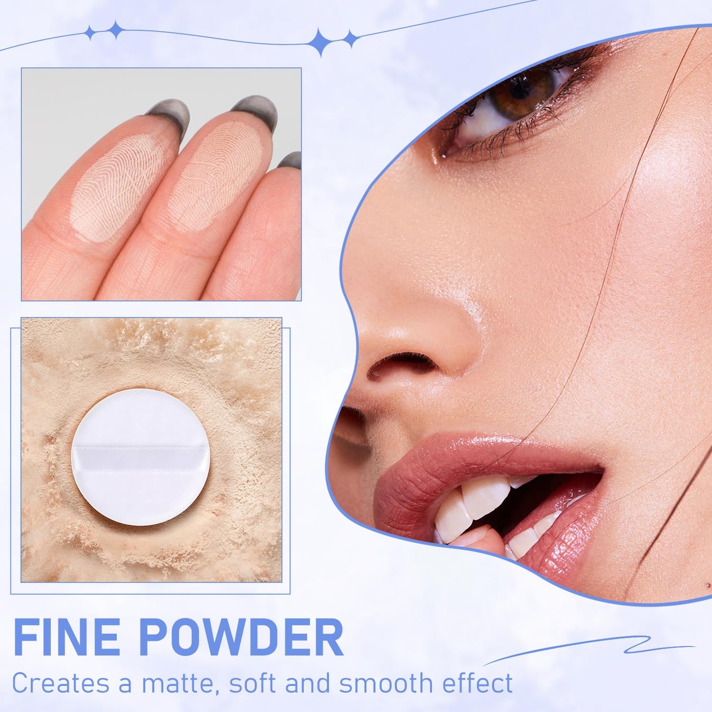 Maycheer Face Powder -Lasting Waterproof Face Powder-Maycheer Setting Powder Oil Absorbing Compact for Face, Lasting Waterproof Pressed Powder Compact (01# CALASSICIVORY)