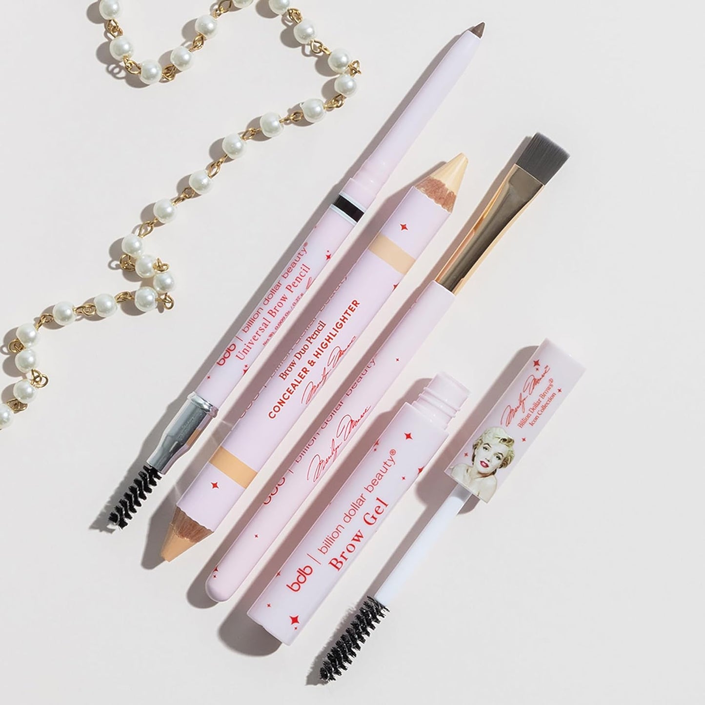 bdb Marilyn Monroe Universal Eyebrow Pencil - Precision Tip & Spoolie, Waterproof, Define Shape & Fill Brows