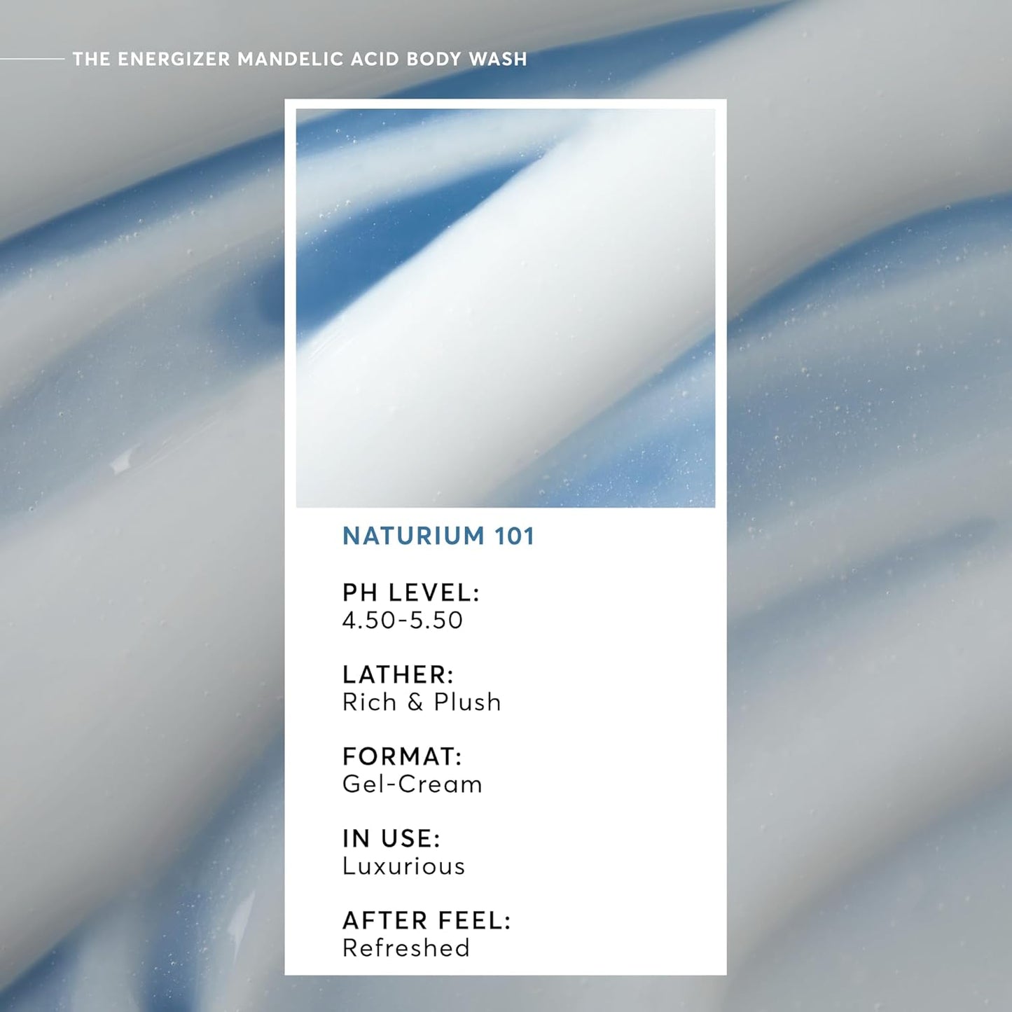 Naturium The Energizer Body Wash, Cooling & Refreshing Formula with Mandelic Acid, Deeply Cleanses & Neutralizes Body Odor, 16.9 oz