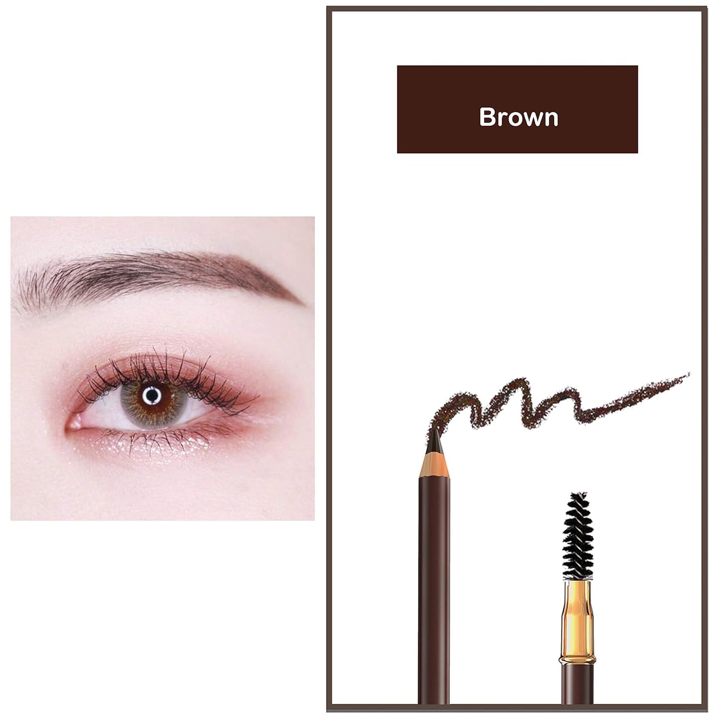 BODERMINCER 1pcs Eyebrow Pencil Longlasting Waterproof Durable Liner Eyebrow 5 Colors to Choose (5# Brown)