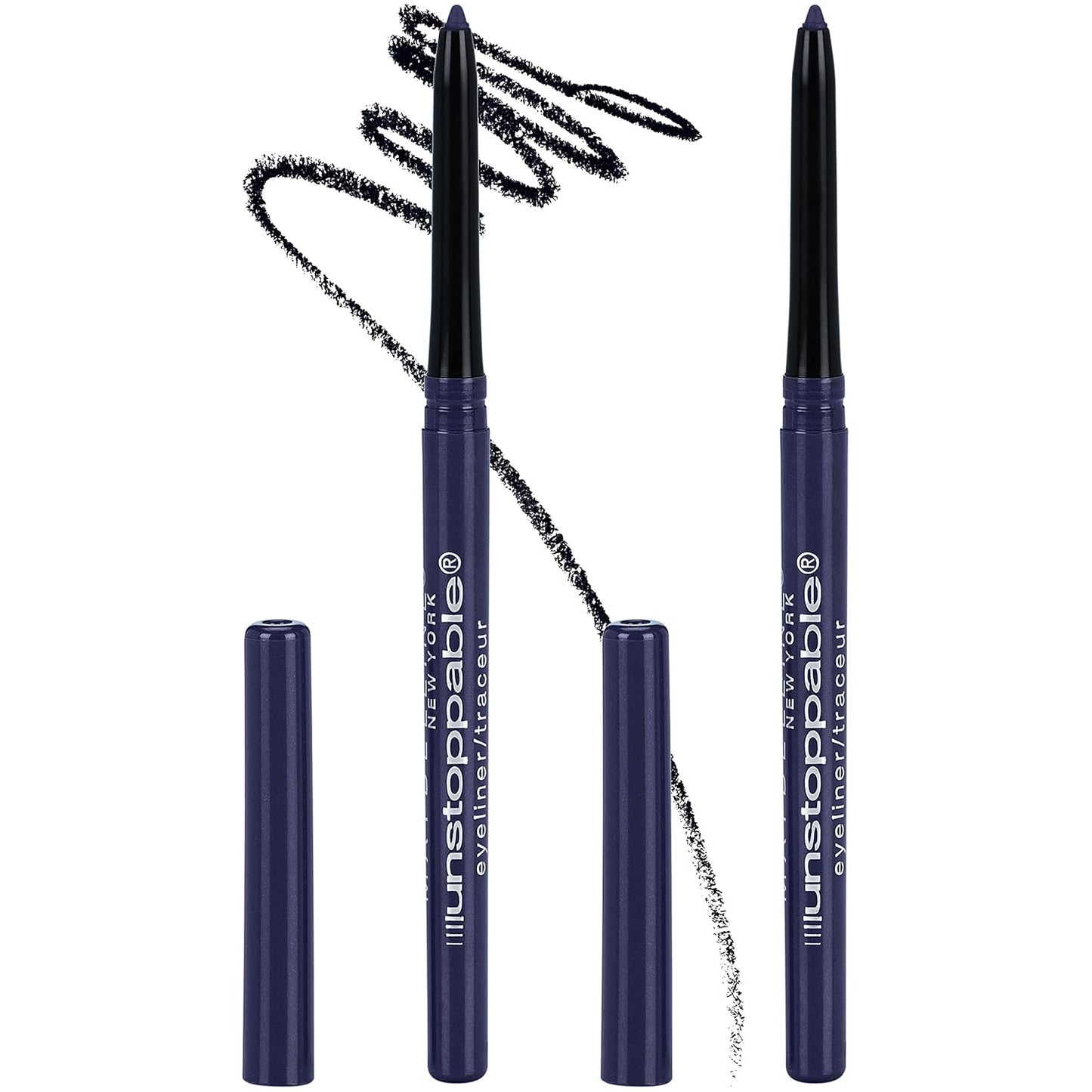 Maybelline Unstoppable Waterproof Mechanical Blue Eyeliner Pencil, Easy to Apply, Smooth Glide, Up to 24 Hour Wear, Sapphire, Pack of 2
