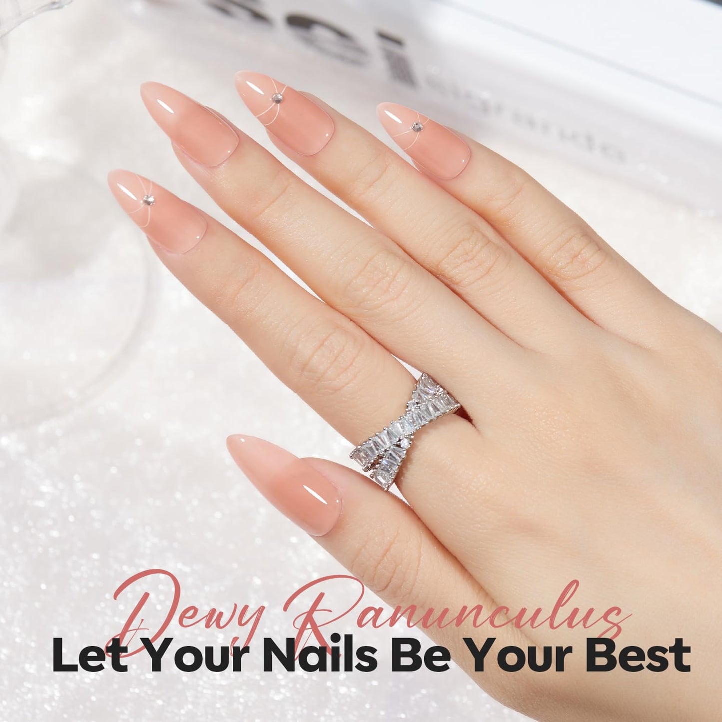 modelones Nail Strengthener and Growth Nail Hardener Extra Strong and Growth Nude Nail Polish Nail Repair for Damaged Nails Strengthening Polish Ridge Filler for Nails 15ml